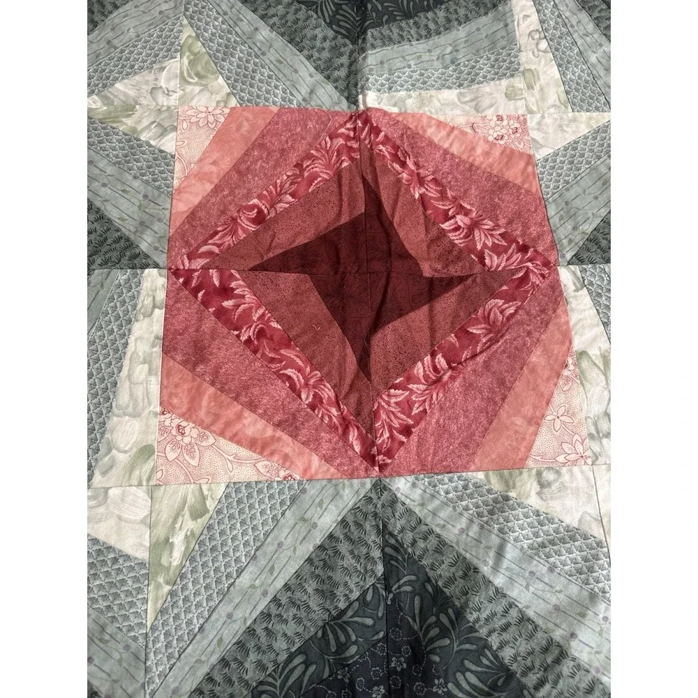 Machine made Homemade Cotton Quilt Top Piece 43.5
